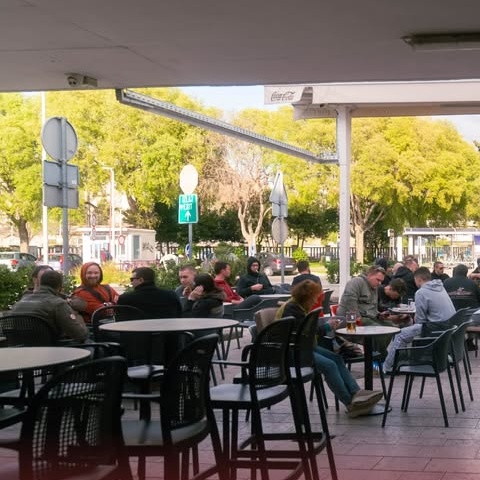 Adria’s outdoor seating in Split