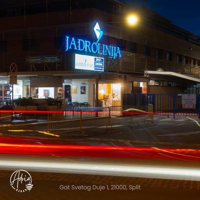 Fast Food Adria exterior at Split ferry port